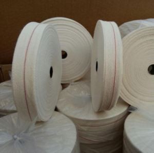 Pielāgotas izgatavotās baltas sajaukšanas sašūtās sloksnes siksniņu kokvilnas izolācijas lenta